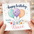 Niece Birthday Card, Lovely Balloon and Floral Design