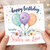 Sister - in - Law Birthday Card, Lovely Happy Birthday Floral Balloon Design