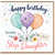 Step Daughter Birthday Card, Lovely Happy Birthday Floral Balloon Card