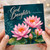 God Daughter Birthday Card, Happy Birthday Floral Water Lily Card
