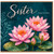 Sister Birthday Card, Happy Birthday Sister with Pink Water Lilies
