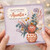 Auntie Birthday Card, Happy Birthday to One Fantastic Auntie Floral Vase Design
