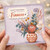 Fiancee Birthday Card, Happy Birthday to One Fantastic Fiancee Floral Vase Card