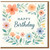 Happy Birthday Card - Watercolour Floral Border with Pastel Flowers, Elegant Botanical Design
