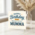Happy Birthday to My Beautiful Mumma Card - Modern Typography with Stars - Mum Birthday Card from Son or Daughter