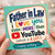 Father in Law Birthday Card, Funny I Love You More Than YouTube Card