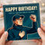 Happy Birthday Card - 'You'll Never Walk Alone' Football Fan Illustration - Bold Supporter with Hand on Heart and Fist - Motivational Design for Friends or Family