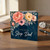 Step Dad Birthday Card, Happy Birthday Floral Card for Step Dad