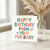 Happy Birthday From Your Fur Baby Card - Cute Pet Greeting From the Dog or Cat, Colourful Hearts and Dots Design