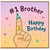 Brother Birthday Card, #1 Brother Happy Birthday Card