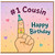 #1 Cousin Happy Birthday Card