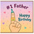 #1 Father Happy Birthday Card
