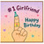 Girlfriend Happy Birthday Card, #1 Girlfriend Birthday Card