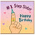 #1 Step Sister Happy Birthday Card