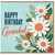 Grandad Birthday Card, Happy Birthday Floral Card