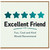 Excellent Friend Card, Friend Appreciation Card, Thank You Card for Friend