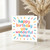 Happy Birthday You Wonderful Human Card - Colourful Rainbow Lettering with Confetti Dashes - Fun, Inclusive Birthday Card for Friends, Family or Colleagues
