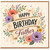 Father Birthday Card, Happy Birthday Father Floral Greeting Card