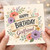 Girlfriend Birthday Card, Happy Birthday Floral Greeting Card