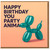 Funny Birthday Card - Happy Birthday You Party Animal - Teal Balloon Dog Illustration on Peach Background - Humorous Celebration Card for Friends, Family, Colleagues