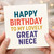 Happy Birthday to My Lovely Great Niece Card - Bold Colour Typography Design