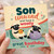 Son Birthday Card, Unwind and Have a Woolly Great Baathday Sheep Knitting Card