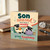 Son Birthday Card, Unwind and Have a Woolly Great Baathday Sheep Knitting Card