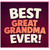 Great Grandma Card, Best Great Grandma Ever Card