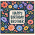 Brother Birthday Card, Floral Brother Birthday Card