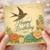 Happy Birthday Card - Vintage Postcard Design with Swallow and Peony Flowers - Elegant Floral Birthday Greeting for Her or Him