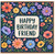 Birthday Card for Friend, Floral Happy Birthday Design