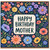 Mother Birthday Card, Floral Happy Birthday Mother Card
