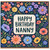 Nanny Birthday Card, Floral Happy Birthday Card