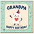 Grandpa Happy Birthday Card, Cute Party Hat Playing Card Design