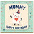 Mummy Birthday Card, Cute Party Hat Playing Card Design