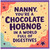Nanny Birthday Card, Funny Chocolate Hobnob Humour Card