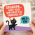 Grandpa Birthday Card, Hope Your Birthday Is as Fabulous as Meow Black Cat Card