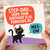 Step - Dad Birthday Card, Funny Cat Pun Birthday Card for Step Dad