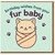Birthday Wishes From Your Fur Baby Cat Birthday Card - Cute Swaddled Kitten, Paw Prints & Confetti - From the Pet to Pet Parent