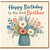 Brother Birthday Card, Happy Birthday to the Best Brother Floral Vase Design