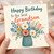 Grandson Birthday Card, Happy Birthday to the Best Grandson Floral Vase Card