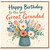 Great Grandad Birthday Card, Happy Birthday to the Best Great Grandad Floral Card