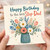 Step - Dad Birthday Card, Happy Birthday to the Best Step - Dad Floral Card