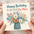 Happy Birthday Step - Mum Card, Floral Birthday Card for Step Mum