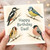 Happy Birthday Dad Card with Watercolour British Garden Birds - Nature-Themed Birthday Card for Father & Bird Lovers