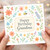 Grandma Birthday Card - Watercolour Floral Design with Bee, Butterfly and Ladybird - Pastel Flowers - 'Happy Birthday Grandma'