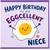 Niece Birthday Card, Happy Birthday to an Eggcellent Niece Card