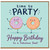 Dad Birthday Card, Happy Birthday to a Fabulous Dad, Cute Doughnut Party Design