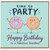 Grandma Birthday Card, Time to Party Cute Doughnut Happy Birthday Card