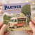 Partner Birthday Card, Retro Fresh Juice Van Country Orchard Design